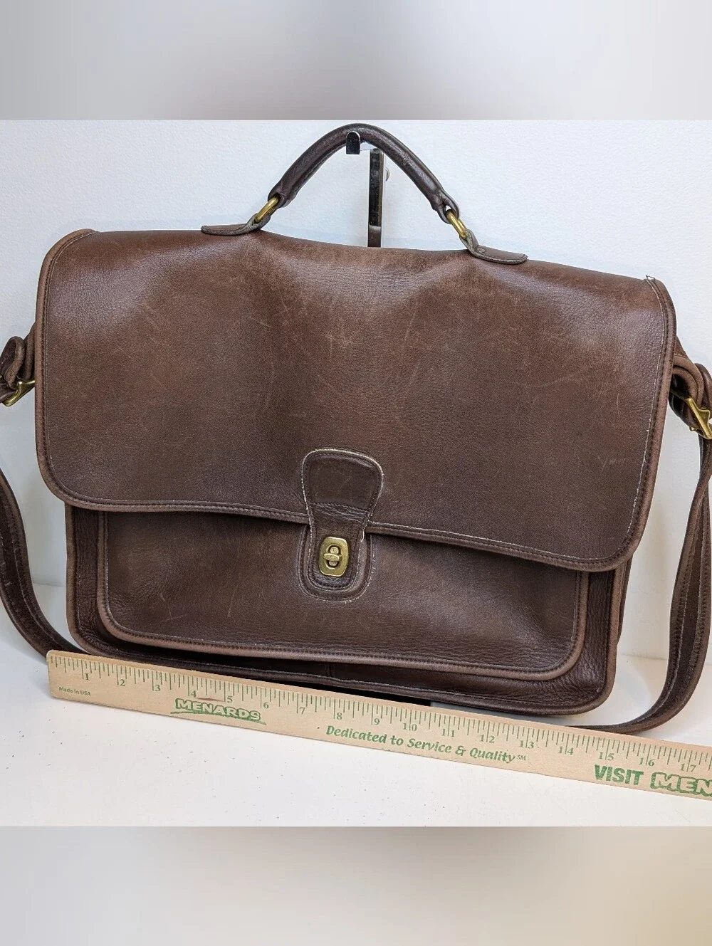 Coach 5180 Brown Metropolitan Briefcase USA Brass Devil Wears Prada 2